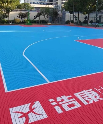微山县室外悬浮地板篮球场项目